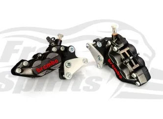 Free Spirits Front 4 Piston Brake Calipers Kit In Black For Harley Davidson XG 750A Street Rod Models (203503K)