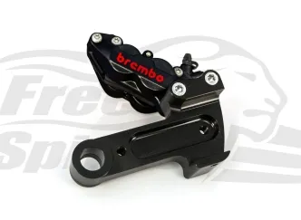 Free Spirits Brembo 4 Piston Rear Caliper In Black For Harley Davidson XG Street 2016 Up Motorcycles (205503K)