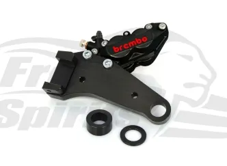 Free Spirits 4 Piston Caliper In Black With Rear Bracket For Harley Davidson 2004-2010 Sportster Models (Rotor Diam. 292mm/11 1/2 Inch) (205707K)