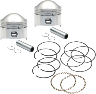 S&S 3-1/2 Inch Bore 8:1 CR Piston Kit +.030 Inch Size For 1979-1984 1340cc/80 Inch Shovel Models (106-5514)