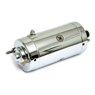 WAI Prestolite Style Starter Motor In Chrome For Harley Davidson 1967-1980 Sportster, 1966-1982 FL, 1980-1983 FLT & 1982-1983 FXR Models (ARM579915)