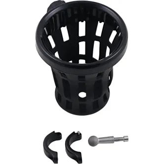 Ciro Big Ass Handlebar Mount Drink Holder in Black Finish For 1-1/4 Inch Diameter Handlebars (50915)