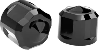 Ciro Diamond Crown Bolt Cap Set in Black Finish For 2017-2023 M8 Models (70022)