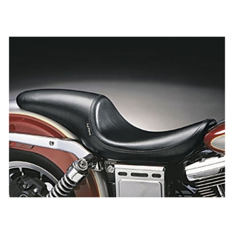Le Pera Silhouette Deluxe Full Length Smooth Seat In Black For Harley Davidson 2006-2017 Dyna Models (LK-168)