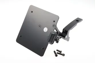 Cult Werk Side Mount License Plate Bracket Kit In Black Germany 180mm X 200mm Powder Coated For Harley Davidson 2019-2020 FXDRS 114 Models (HD-BRO059-D)