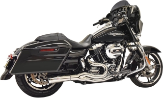 Bassani Mid-Length Road Rage II Exhaust System With Megaphone Muffler In Chrome For Harley Davidson 2007-2016 Touring Models (1F62C)