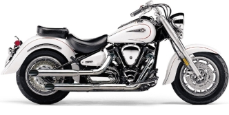 Cobra Slash Cut Tip Slip-On Muffler In Chrome For Yamaha 2008-2013 XV1700 Road Star Models (2171SC)