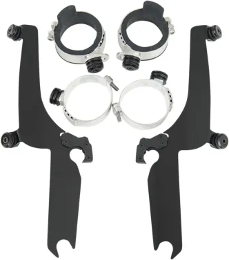 Memphis Shades No-Tool Trigger-Lock Mounting Kit For Memphis Sportshield In Black Finish For Yamaha Models (MEB8932)