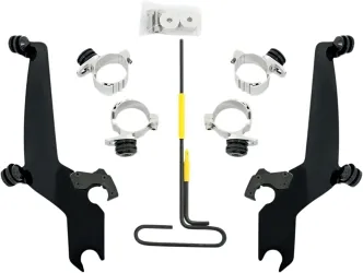 Memphis Shades No-Tool Trigger-Lock Mounting Kit For Memphis Sportshield In Black Finish For Honda Models (MEB8917)