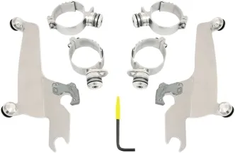 Memphis Shades No-Tool Trigger-Lock Mounting Kit For Memphis Sportshield In Polished Finish For Suzuki Models (MEK1988)