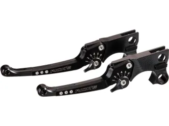 Ricks Motorcycles Good Guys Adjustable Brake & Clutch Levers Replacement In Black Finish For Harley Davidson 2014-2021 Sportster Models (85-2040000-B)