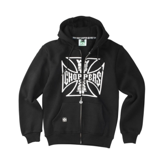 West Coast Choppers OG Logo Zip Hoodie Black Size Small (ARM806649)