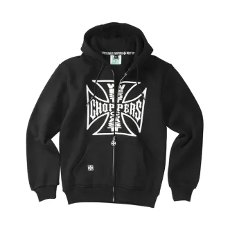 West Coast Choppers OG Logo Zip Hoodie Black Size Medium (ARM906649)