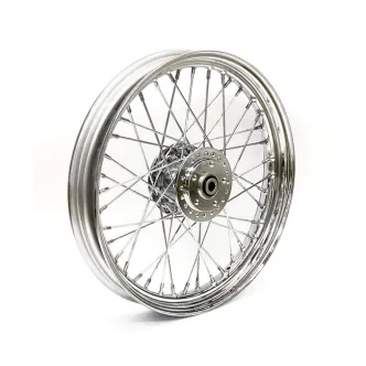 Doss 2.50 X 19 Front Wheel 40 Spokes Chrome For Harley Davidson 91-98 FXD, 84-94 FXR, 84-85 FX, XL Models (ARM084875)