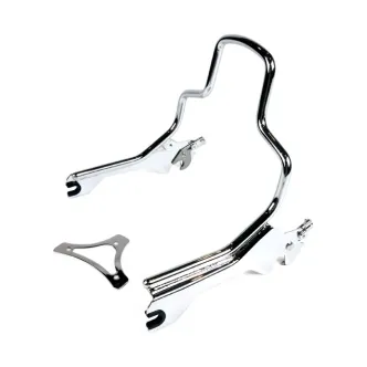 Doss 8.5 Inch Upright Sissy Bar Kit In Chrome For Harley Davidson 2018-2023 FLDE, FXST, FLHC/S, FLSL, FXBB/S Models (ARM650775)