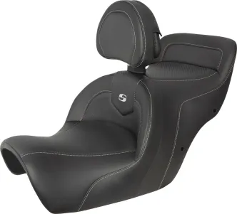 Saddlemen Roadsofa Seat With Drivers Backrest For Honda 1988-2000 GL1500 Goldwing Models (H88-07-185BR)