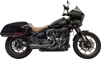 Bassani Short Ripper Road Rage 2 Into 1 Exhaust System In Black For Harley Davidson 2017-2022 Sport Glide FLSB & 2022 Low Rider ST FXLRST Models (1S74B)