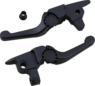 PSR Anthem Shorty Lever Set in Black Finish For 2017-2020 Touring & 2019-2020 FLRT/FLHTCUTG/FLHTCUTGSE With OEM Hydraulic Clutch Models (12-01661-22)