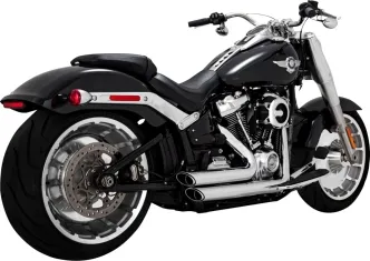 Vance & Hines Shortshots Staggered Exhaust With PCX Technology In Chrome For Harley Davidson 2018-2024 Softail Fat Boy, Breakout & FXDR Models (17335)