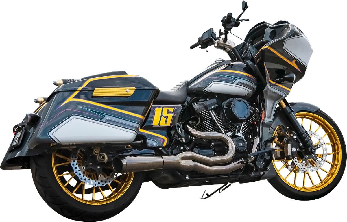 Bassani Mid-Length 2 Into 1 Exhaust System With Megaphone Muffler In ...