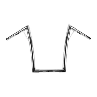 Burly Brand 1 1/4 Inch Louie 16 Inch Handlebar In Chrome For Harley Davidson 1982-2023 Models (B12-7008C)