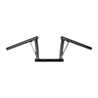 Burly Brand 1 Inch Viejo Handlebar With 8 Inch Rise In Black For Harley Davidson 1982-2023 Models With Mechanical & E-Throttle (Excl. 88-11 Springers) With 1 Inch Inlet Diameter Risers (B12-7010B)