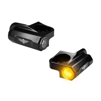 Heinz Bikes Nano Turn Signals With Position Light In Black For 2021-2023 Sportster S RH1250 Models (HBTSN-RH-PL)