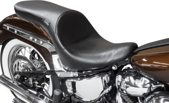 Le Pera Maverick 2-Up Smooth Seat For Harley Davidson 2018-2024 Softail FXLR/FXLRS Low Rider & FLSB Sport Glide Models (LYR-910S)