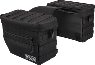 Thrashin Supply Co. Essential V3 Throw-Over Saddlebags In Black (TSB-0006)