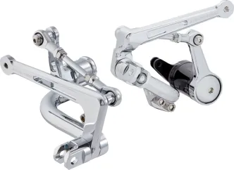 Arlen Ness Mid Control Kit In Chrome For Harley Davidson 2009-2023 Touring Models (420-121)