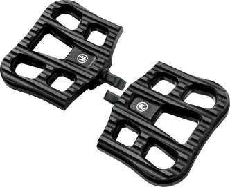 Performance Machine Passenger Drifter Floorboards In Black Ops Finish 1986-2024 FLT/Touring, 1986-2017 FL Softail & 2006-2017 Dyna (0036-1026-SMB)