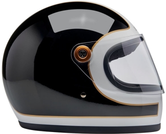 Biltwell Gringo S Helmet - Gloss White/Black Tracker - Size Medium (1003-566-503)