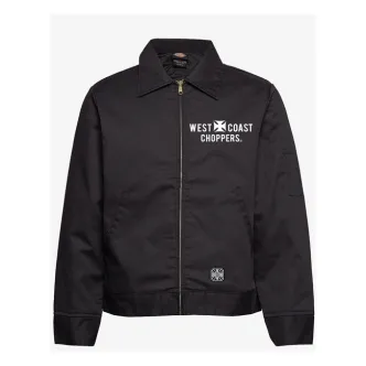 West Coast Choppers Lined Block Work Jacket Black Size Large (ARM329289)