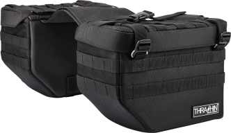 Thrashin Supply Co. Expedition Throw-Over Saddlebags In Black (TSB-008)