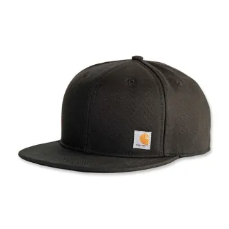 Carhartt Firm Duck Flat Brim Cap Black (ARM117919)