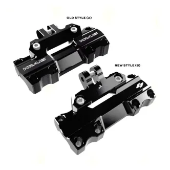 Kraus Isolated Riser Top Gauge Mount In Black For Harley Davidson Models With Kraus Isolated Risers Only (UN-ISO-05-A)