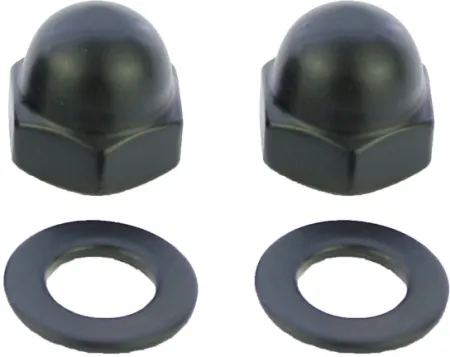 Screws4bikes Black Acorn Nut Kit For Harley Davidson Mirrors (SM.HD.1.SWM)