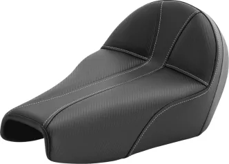 Saddlemen Dominator Silver Stitched Solo Seat For Harley Davidson 2004-2022 Sportster Forty-Eight & 3.3G Models (807-11B-0042)