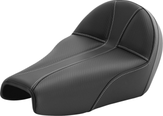 Saddlemen Dominator Silver Stitched Solo Seat For Harley Davidson 2004-2022 Sportster Forty-Eight & 3.3G Models (807-11B-0042)