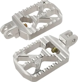 Joker Machine Bear Claw Offset Footpegs In Silver For Triumph 2001-2017 Bonneville & 2006-2016 Scrambler Models (08-646-4)