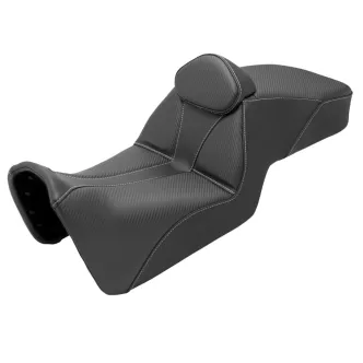 Saddlemen Adventure Tour Low Seat In Carbon Fiber With Driver Backrest For Harley Davidson 2021-2024 Pan America Models (821-34-201BR)