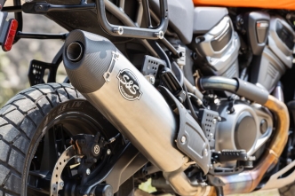 S&S Cycles EC Approved Slip-On Muffler For Harley Davidson 2021-2024 RA 1250 Pan America Models (550-1080)