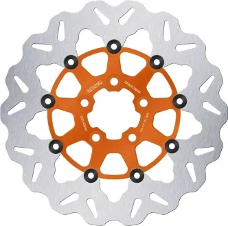 Galfer Wave Series Rear Brake Disc In Orange Finish For Harley Davidson 2008-2024 Touring Models (DF836CWUN)