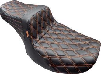 Le Pera TailWhip Double Diamond Burnt Orange Seat For Harley Davidson 2023-2024 FLTR Road Glide & FLHX Street Glide Models (LV-587DD-OB4)