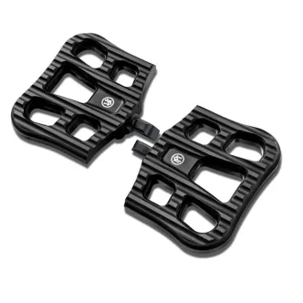 Performance Machine Drifter Rider Mini Floorboards In Black Ops Black Finish For Harley Davidson 2018-2024 Softail Models (ARM696007)