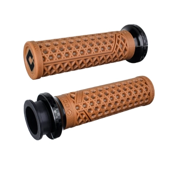 ODI Vans Signature Lock-On Grips In Gum Rubber For 2018-2024 Indian Challenger, Chief, Chieftan, Darkhorse Models (V31VITWGR-BC)