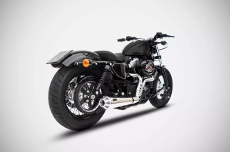 Zard Euro 3 Conical 2-1 Sportster Exhaust In Raw Stainless For 2014-2016 XL883/1200 Sportster Models (ZHD528S00SAO)