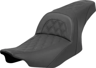 Saddlemen Slim Low Profile Lattice Stitched Seat For Harley Davidson 2023-2024 CVO FLHX Street Glide & FLTR Road Glide Models (823-07-162)